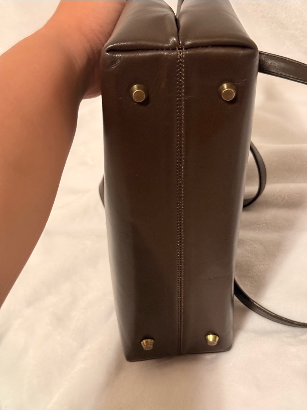 Vintage Givenchy Brown Leather 4G Logo Shoulder Bag - Picture 16 of 16